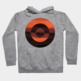 Abstract Circle Red Landscape Hoodie